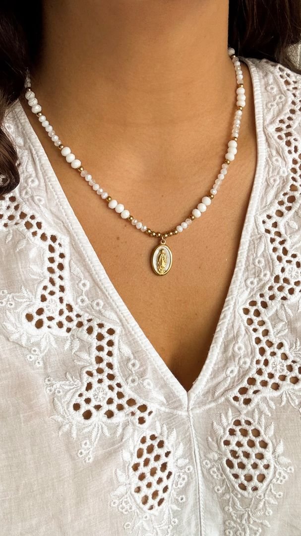 Collar Milagrosa (Blanco)
