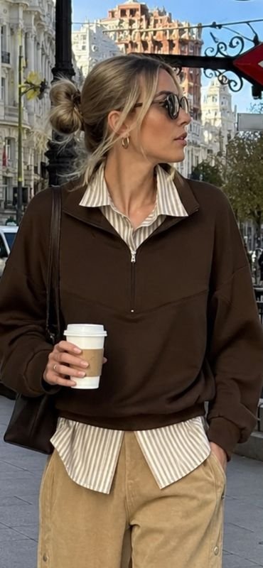Sweater medio cierre 