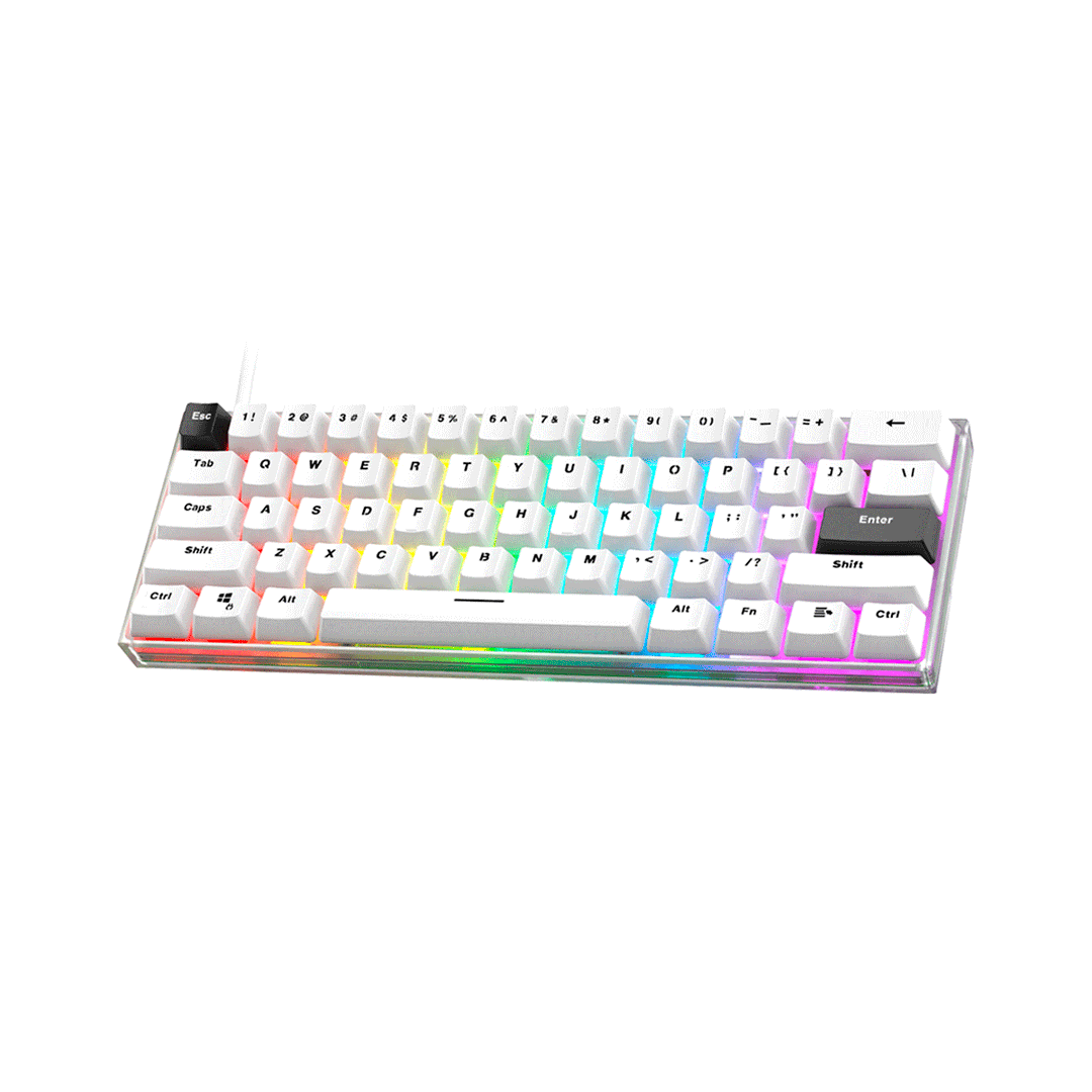 Teclado FANTECH MK857 60% FROST SWITCH blanco