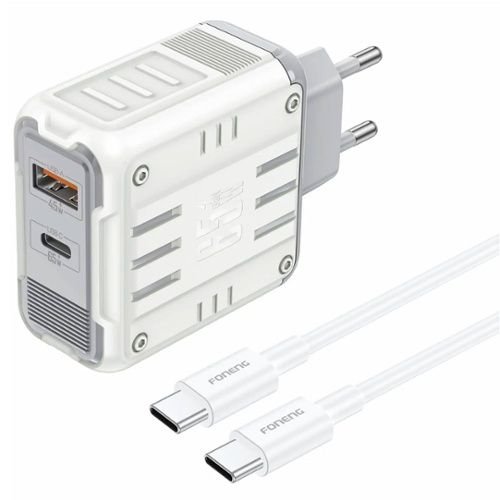 Cargador Foneng GaN30 65W Tipo-C USB-A+C