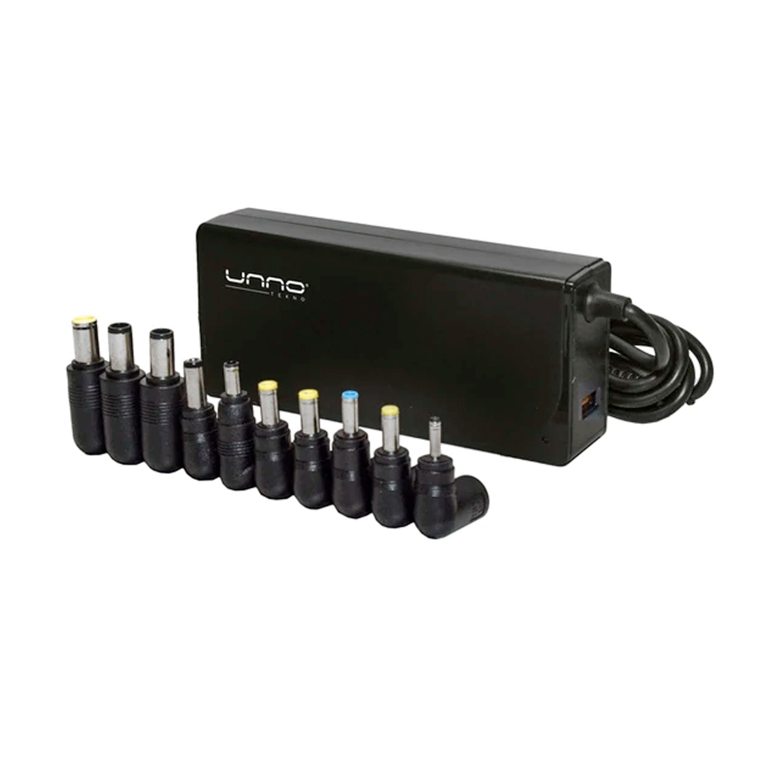 Cargador Universal UNNO PW5291BK 10 Puntas 90W