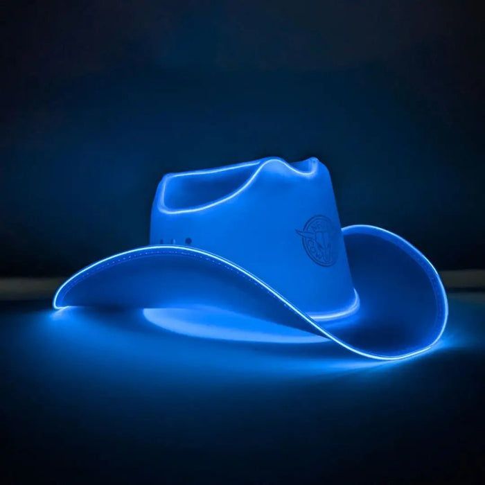 Gorro cowboy con luz LED x 50 Unidades