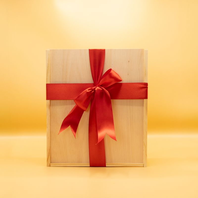 Caja de madera triple