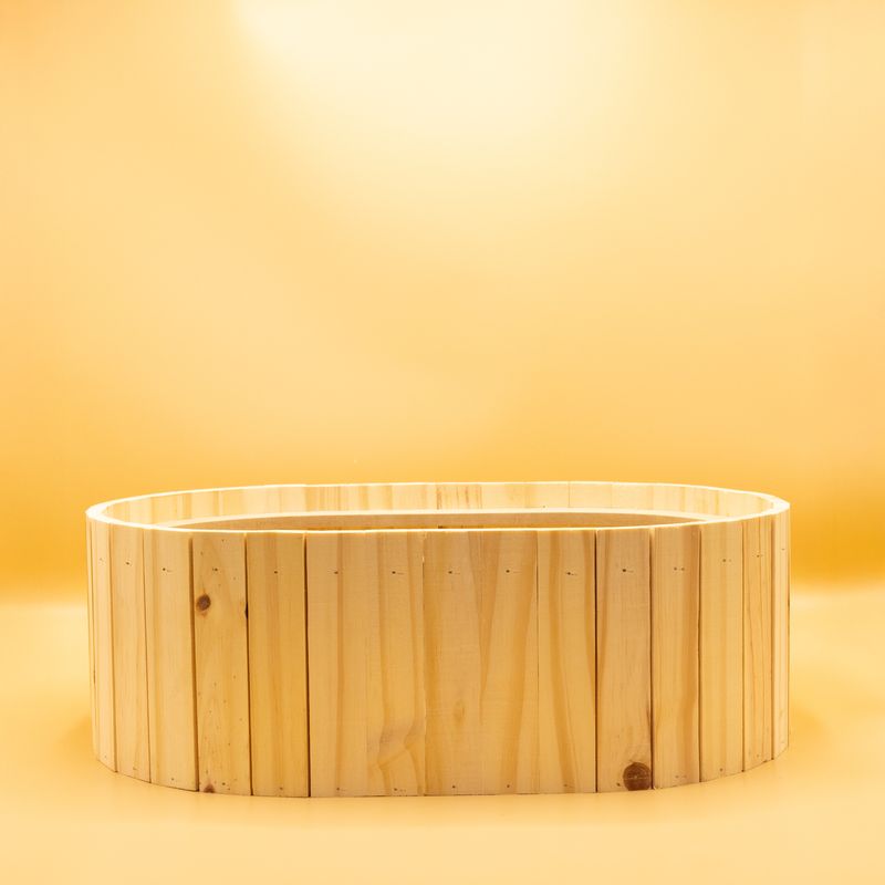 Cofre de madera ovalado