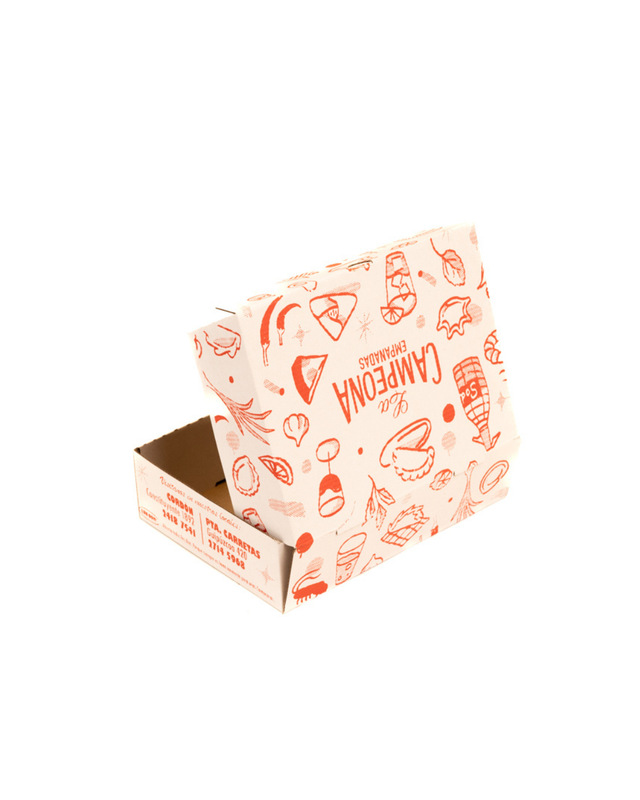 Caja de tarta, pizza, tortugones, empanadas 24x20x6 B/M