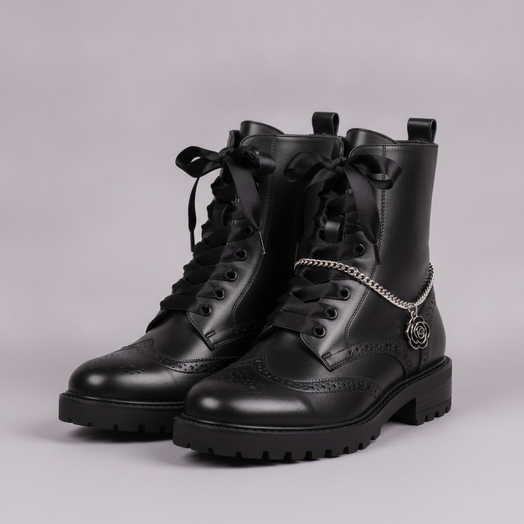 Borcegos de Cuero Negra