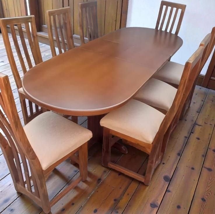 JUEGO DE COMEDOR 8 SILLAS + MESA AFRICANO