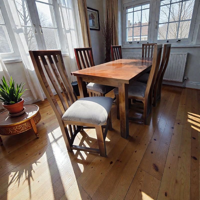 JUEGO DE COMEDOR 6 SILLAS Y MESA AFRICANO