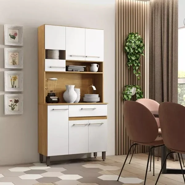 Kit de cocina 6 puertas 2090 - MIEL/BLANCO