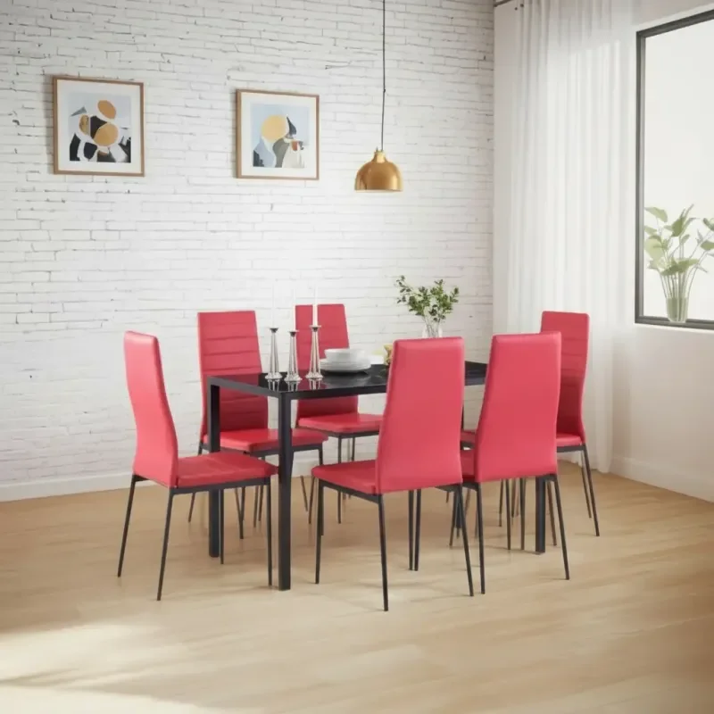 JUEGO DE COMEDOR MESA DE VIDRIO